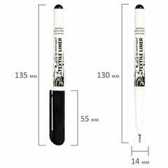Маркер для ткани ЧЕРНЫЙ CENTROPEN &laquo;Textile Liner&raquo;, игольчатый наконечник, 0,6-0,8 мм, 2639