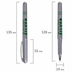Маркер для декорирования СЕРЕБРЯНЫЙ CENTROPEN, круглый наконечник, 1 мм, 2670