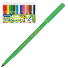 Фломастеры 24 ЦВЕТА CENTROPEN &laquo;Colour World&raquo;, трехгранные, смываемые, вентилируемый колпачок, 7550/<wbr/>24TP