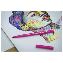 Фломастеры 24 ЦВЕТА CENTROPEN &laquo;Colour World&raquo;, трехгранные, смываемые, вентилируемый колпачок, 7550/<wbr/>24TP