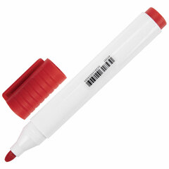 Маркер стираемый для белой доски КРАСНЫЙ, BRAUBERG &laquo;CLASSIC&raquo;, 3 мм, с клипом, 152114