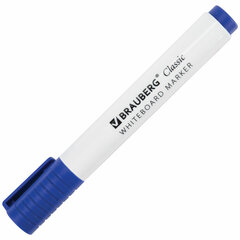 Маркер стираемый для белой доски СИНИЙ, BRAUBERG &laquo;CLASSIC&raquo;, 3 мм, с клипом, 152115