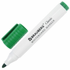 Маркеры стираемые для белой доски НАБОР 4 ЦВЕТА, BRAUBERG &laquo;CLASSIC&raquo;, 3 мм, с клипом, 152117