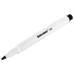 Маркер стираемый для белой доски ЧЕРНЫЙ, BRAUBERG &laquo;LINE&raquo;, 3 мм, с клипом, 152118