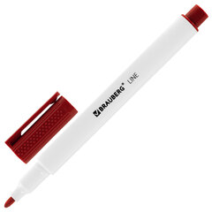 Маркеры стираемые для белой доски НАБОР 4 ЦВЕТА, BRAUBERG &laquo;LINE&raquo;, 3 мм, с клипом, 152119