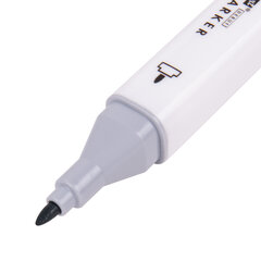 Маркеры для скетчинга двусторонние BRAUBERG ART DEBUT &laquo;WHITE&raquo;, НАБОР 12 шт., серые цвета, 152136