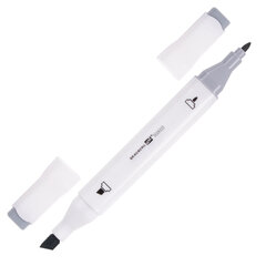 Маркеры для скетчинга двусторонние BRAUBERG ART DEBUT &laquo;WHITE&raquo;, НАБОР 12 шт., серые цвета, 152136