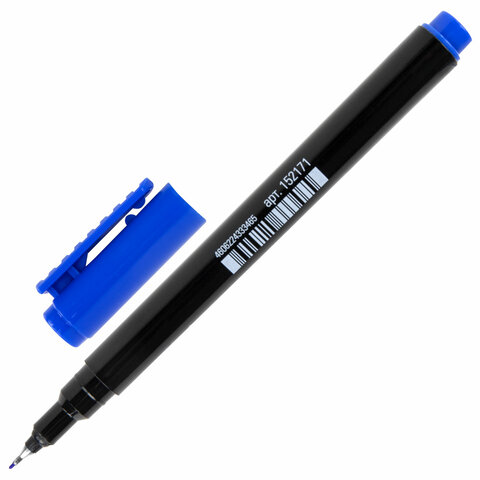 Маркер перманентный STAFF "Profit PM-105", СИНИЙ, тонкий металлический наконечник 0,5 мм, 152171