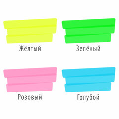 Набор текстовыделителей 4 ЦВЕТА, BRAUBERG &laquo;ORIGINAL NEON&raquo;, линия письма 1-5 мм, 152215