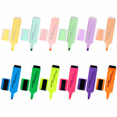 Набор текстовыделителей 12 ЦВЕТОВ на подставке, BRAUBERG &laquo;ORIGINAL NEON&raquo;, линия письма 1-5 мм, 152217