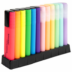 Набор текстовыделителей 12 ЦВЕТОВ на подставке, BRAUBERG &laquo;ORIGINAL NEON&raquo;, линия письма 1-5 мм, 152217