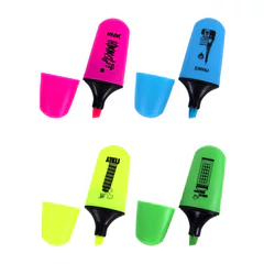 Текстовыделитель мини BRAUBERG &laquo;NEON Mini&raquo;, АССОРТИ В ПЛАСТИКОВОЙ БАНКЕ, линия 1-5 мм, 152431