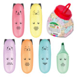 Текстовыделитель мини BRAUBERG KIDS "CUTE CATS PASTEL", АССОРТИ В ПЛАСТИКОВОЙ БАНКЕ, линия 1-5 мм, 152434.