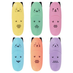 Текстовыделитель мини BRAUBERG KIDS &laquo;CUTE CATS PASTEL&raquo;, АССОРТИ В ПЛАСТИКОВОЙ БАНКЕ, линия 1-5 мм, 152434.