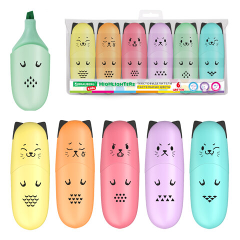    6  BRAUBERG KIDS "CUTE CATS PASTEL",  1-5 , 152436 