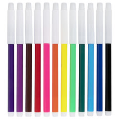 Фломастеры ПИФАГОР &laquo;ВЕСЕЛЫЕ ПИТОМЦЫ&raquo;, 12 цветов, невентилируемый колпачок, 152452