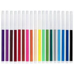 Фломастеры ПИФАГОР &laquo;ВЕСЕЛЫЕ ПИТОМЦЫ&raquo;, 18 цветов, невентилируемый колпачок, 152453