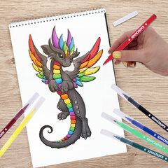 Фломастеры ЮНЛАНДИЯ 12 цветов &laquo;КЛАССНЫЕ!&raquo;, вентилируемый колпачок, ПВХ, 152478