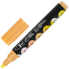 Маркер меловой &laquo;POP-ART&raquo; ЗОЛОТОЙ, 5 мм, ВЛАГОСТИРАЕМЫЙ, для гладких поверхностей, BRAUBERG, 152485