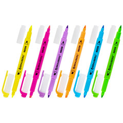 Набор текстовыделителей двусторонних 6 НЕОНОВЫХ ЦВЕТОВ, BRAUBERG &laquo;TWIN NEON&raquo;, линия 1-5 мм, 152517