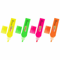 Набор текстовыделителей 4 НЕОНОВЫХ ЦВЕТА, STAFF &laquo;EVERYDAY HL-707&raquo;, линия 1-5 мм, скошенный наконечник, 152548