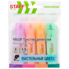 Изображение товара Набор текстовыделителей STAFF EVERYDAY HL-707 4 пастельных цвета