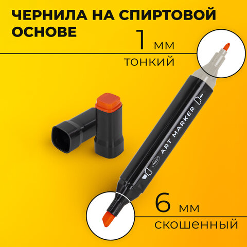 Маркеры для скетчинга двусторонние, НАБОР 24 шт., базовые цвета, в чехле, WBZ (ВБЗ), 152571 - фото 8