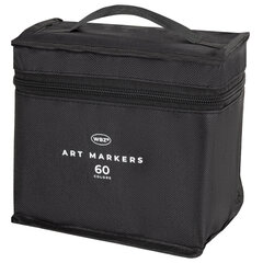 Маркеры для скетчинга двусторонние, НАБОР 60 шт., текстильный чехол, WBZ (ВБЗ), 152574