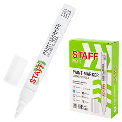Изображение товара Маркер-краска лаковый (paint marker) 2-4 мм, БЕЛЫЙ, НИТРО-ОСНОВА, STAFF PROFIT, для любых поверхностей, 152577