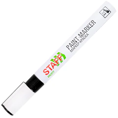Маркер-краска лаковый (paint marker) 2-4 мм, ЧЕРНЫЙ, НИТРО-ОСНОВА, STAFF PROFIT, для любых поверхностей, 152578