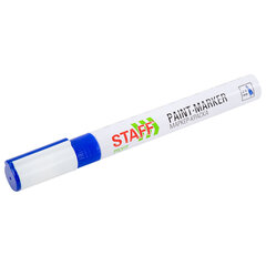Маркер-краска лаковый (paint marker) 2-4 мм, СИНИЙ, НИТРО-ОСНОВА, STAFF PROFIT, для любых поверхностей, 152581
