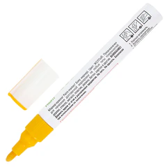 Маркер-краска лаковый (paint marker) 2-4 мм, ЖЕЛТЫЙ, НИТРО-ОСНОВА, STAFF PROFIT, для любых поверхностей, 152583