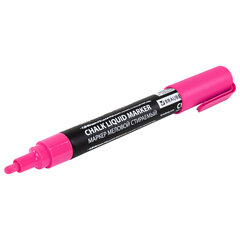 Маркер меловой CHALK LIQUID MARKER, РОЗОВЫЙ, 3 мм, стираемый, BRAUBERG &laquo;CHALK&raquo;, 152586