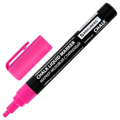 Маркер меловой CHALK LIQUID MARKER, РОЗОВЫЙ, 3 мм, стираемый, BRAUBERG &laquo;CHALK&raquo;, 152586