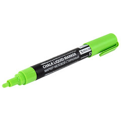 Маркер меловой CHALK LIQUID MARKER, ЗЕЛЕНЫЙ, 3 мм, стираемый, BRAUBERG &laquo;CHALK&raquo;, 152587