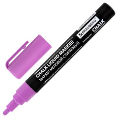 Маркер меловой CHALK LIQUID MARKER, ФИОЛЕТОВЫЙ, 3 мм, стираемый, BRAUBERG &laquo;CHALK&raquo;, 152588