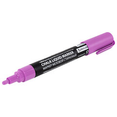 Маркер меловой CHALK LIQUID MARKER, ФИОЛЕТОВЫЙ, 3 мм, стираемый, BRAUBERG &laquo;CHALK&raquo;, 152588