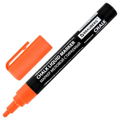 Маркер меловой CHALK LIQUID MARKER, ОРАНЖЕВЫЙ, 3 мм, стираемый, BRAUBERG &laquo;CHALK&raquo;, 152591