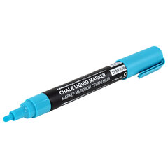 Маркер меловой CHALK LIQUID MARKER, СИНИЙ, 3 мм, стираемый, BRAUBERG &laquo;CHALK&raquo;, 152592