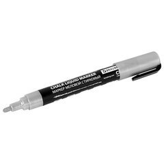 Маркер меловой CHALK LIQUID MARKER, СЕРЕБРИСТЫЙ, 3 мм, стираемый, BRAUBERG &laquo;CHALK&raquo;, 152593