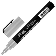 Маркер меловой CHALK LIQUID MARKER, СЕРЕБРИСТЫЙ, 3 мм, стираемый, BRAUBERG &laquo;CHALK&raquo;, 152593