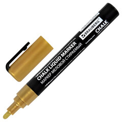 Маркер меловой CHALK LIQUID MARKER, ЗОЛОТИСТЫЙ, 3 мм, стираемый, BRAUBERG &laquo;CHALK&raquo;, 152594