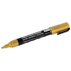 Маркер меловой CHALK LIQUID MARKER, ЗОЛОТИСТЫЙ, 3 мм, стираемый, BRAUBERG &laquo;CHALK&raquo;, 152594