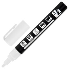 Маркеры меловые CHALK LIQUID MARKER, БЕЛЫЕ, НАБОР 5 шт., 3 мм, СТИКЕРЫ В ПОДАРОК, BRAUBERG, 152596