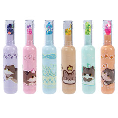 Набор текстовыделителей 6 ПАСТЕЛЬНЫХ ЦВЕТОВ, кросс-серия МИЛЫЕ КОТЫ, линия 1-5 мм, BRAUBERG, 152619