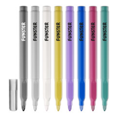 Фломастеры FUNSTER (ФАНСТЕР) &laquo;METALLIC&raquo; 8 цветов металлик, ударопрочный наконечник, 152630