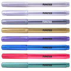 Фломастеры FUNSTER (ФАНСТЕР) &laquo;METALLIC&raquo; 8 цветов металлик, ударопрочный наконечник, 152630