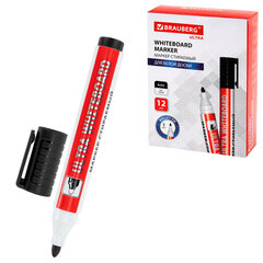 Маркер стираемый для белой доски ЧЕРНЫЙ, BRAUBERG &laquo;ULTRA WHITEBOARD MARKER&raquo;, 3 мм, с клипом, 152634