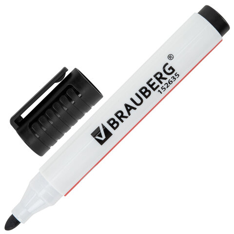 Маркеры стираемые для белой доски НАБОР 4 ЦВЕТА, BRAUBERG "ULTRA WHITEBOARD MARKER", 3 мм, 152635