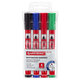 Маркеры стираемые для белой доски, НАБОР 4 ЦВЕТА, BRAUBERG "ULTRA WHITEBOARD MARKER", 3 мм, 152635